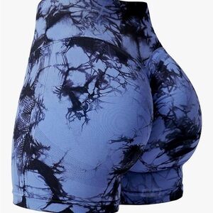 Women's Blue Tie-Dye Shorts